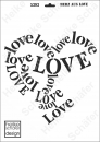 Schablone-Stencil A3 013-5393 Herz aus Love